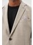 Bej Kendinden Flannel Mono Yaka Esnek 6 Drop Slim Fit Casual Ceket 1002245167 4