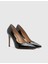 Nelli Hakiki Rugan Deri Kadın Siyah Stiletto 5