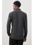 Siyah Uzun Kol Baskılı Bez Ayağı Sert Yaka Cepli Pamuklu Classic Comfort Fit Gömlek 1004245214 5