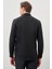 Siyah Uzun Kol Düz Bez Ayağı Yarım İtalyan Yaka Cepsiz Pamuklu Classic Slim Fit Gömlek 1004245268 5