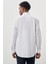 Beyaz Uzun Kol Desen İtalyan Yaka Cepli Pamuklu Classic Comfort Fit Gömlek 1004245185 5