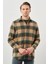 Camel Yünlü Ekose Desen Yumuşak Yaka Cepsiz Uzun Kol Casual Comfort Fit Gömlek 1004245227 1