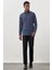 Koyu Lacivert Uzun Kol Cepli Pamuklu Classic Comfort Fit Gömlek 1004245215 2