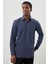 Koyu Lacivert Uzun Kol Cepli Pamuklu Classic Comfort Fit Gömlek 1004245215 3
