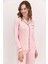 Gömlek Yaka Önden Düğmeli Uzun Kol Kadın Pijama Takım 8765 2