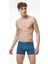 Erkek Mavi 2 Li Pamuk Elastan Boxer 074 2M074 2