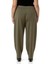 Büyük Beden Yarım Şalvar Beli Arkadan Lastikli Cepli Haki Pantolon 3