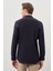 Lacivert Uzun Kol Düz Bez Ayağı Hakim Yaka Cepsiz Pamuk Casual Slim Fit Gömlek 1004245270_201 5
