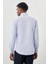Koyu Mavi Uzun Kol Armürlü Sert Yaka Cepsiz Pamuklu Classic Slim Fit Gömlek 1004245226 5