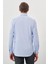 Mavi Uzun Kol Düz Bez Ayağı Sert Yaka Cepsiz Esnek Classic Slim Fit Gömlek 1004245223_301 5