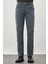 Su Yeşili Düz Gabardin Pamuklu 5 Cep Slim Fit Casual Denim Pantolon 1023245158 1