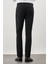 Siyah Düz Gofreli Esnek Yan Cep Slim Fit Casual Pantolon 1003245174 3
