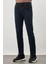 Koyu Lacivert Düz Gabardin Pamuklu 5 Cep Slim Fit Casual Denim Pantolon 1023245159 3