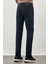 Koyu Lacivert Düz Gabardin Pamuklu 5 Cep Slim Fit Casual Denim Pantolon 1023245159 4