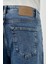 Koyu Lacivert Düz Cord Pamuklu 5 Cep Oversize Casual Denim Pantolon 1023245156 5