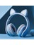 Kedi Kulak Bluetooth Subwoofer 7.1 Çevresel Ses Kulaklıkları(Mavi) (Yurt Dışından) 2