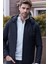 Beyaz Örme Hakim Yaka Pamuklu Casual Slim Fit Dar Kesim Sweatshirt 1013245151 1