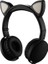 Kedi Mikrofonlu Bluetooth 5.0 Çocuk Desteği Tf Kart Siyah Oyun Kulaklığı (Yurt Dışından) 1