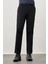 Siyah Kendinden Desenli Bez Ayağı Pamuklu Yan Cep Slim Fit Casual Pantolon 1003245168 1