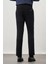 Siyah Kendinden Desenli Bez Ayağı Pamuklu Yan Cep Slim Fit Casual Pantolon 1003245168 4