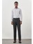 Koyu Antrasit Düz Bez Ayağı Esnek Yan Cep Slim Fit Classic Pantolon 1003245207_070 2