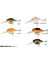 3D Crucian Crank 4,6 cm 7 gr Sf Sr Sahte Balık Pearl White Silver 2