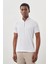 Beyaz Kısa Kol Düz Pike Polo Yaka Cepsiz Pamuk Casual Slim Fit Tişört 1011245900_600 1