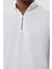 Beyaz Kısa Kol Düz Pike Polo Yaka Cepsiz Pamuk Casual Slim Fit Tişört 1011245900_600 4