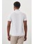 Beyaz Kısa Kol Düz Pike Polo Yaka Cepsiz Pamuk Casual Slim Fit Tişört 1011245900_600 5
