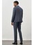 Koyu Lacivert Çizgili Desen Bez Ayağı Mono Yaka Tam Astar Çift Yırtmaç 2 Düğme 6 Drop Comfort Fit Classic Takım Elbise 1001245160 5