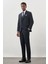 Koyu Lacivert Bez Ayağı Kılıç Yaka Tam Astar Yelekli 6 Drop Slim Fit Takım Elbise 1001245177 1