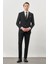 Siyah Düz Bez Ayağı Mono Yaka 2 Düğme Esnek 6 Drop Slim Fit Classic Takım Elbise 1001245178_001 1