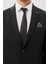 Siyah Düz Bez Ayağı Mono Yaka 2 Düğme Esnek 6 Drop Slim Fit Classic Takım Elbise 1001245178_001 4
