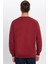 Oversize Geniş Kesim Pamuklu Yumuşak Dokulu İçi Polarlı Basic Bordo Bisiklet Yaka Sweatshirt 5