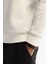 Erkek Ekru Bisiklet Yaka Baskılı Elastan Sweatshirt A42y1279 2