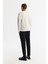 Erkek Ekru Bisiklet Yaka Baskılı Elastan Sweatshirt A42y1279 4