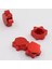 Adet Alüminyum Jant Göbeği Kapağı Anti-Toz Kapağı 17MM Altıgen Somun 1/8 Rc Araba Için, Kırmızı (Yurt Dışından) 5