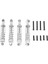 4 Adet Metal Amortisör Damperi Wpl C14 C24 C34 Mn D90 D91 D96 D99 D99S MN90 MN99S Rc Araba Yükseltme Parçaları, Gümüş (Yurt Dışından) 1