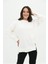 Kadın Büyük Beden Oversize Yırtmaç Detaylı Sweatshirt 1865-25 1