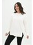 Kadın Büyük Beden Oversize Yırtmaç Detaylı Sweatshirt 1865-25 3