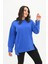 Kadın Büyük Beden Oversize Yırtmaç Detaylı Sweatshirt 1865-25 3