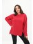 Kadın Büyük Beden Oversize Yırtmaç Detaylı Sweatshirt 1865-25 1