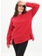 Kadın Büyük Beden Oversize Yırtmaç Detaylı Sweatshirt 1865-25 3