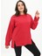 Kadın Büyük Beden Oversize Yırtmaç Detaylı Sweatshirt 1865-25 4