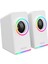 MD-182 2.0 3W*2 Beyaz Rgb Aydınlatmalı USB + 3.5mm USB 5V Speaker Hoparlör 1