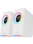 MD-182 2.0 3W*2 Beyaz Rgb Aydınlatmalı USB + 3.5mm USB 5V Speaker Hoparlör 2