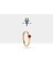 Yakutlu Halka Piercing Küpe, 12 mm , 1.2 Mm, 14K Sarı-Beyaz-Kırmızı Altın | LE00001R 1
