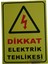 Dijital Baskılı Dikkat Elektrik Tehlikesi Uyarı Levhası 1
