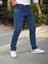 Erkek Yüksel Bel Bol Kesim Boru Paça Kot Pantolon Regular Fit Jean 2