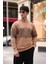 Erkek Bisiklet Yaka Baskılı Sweatshirt 1